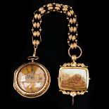 An 18th Century Pocket Watch with Chain and Key