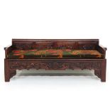 A Chinese Carved Rosewood Sofa