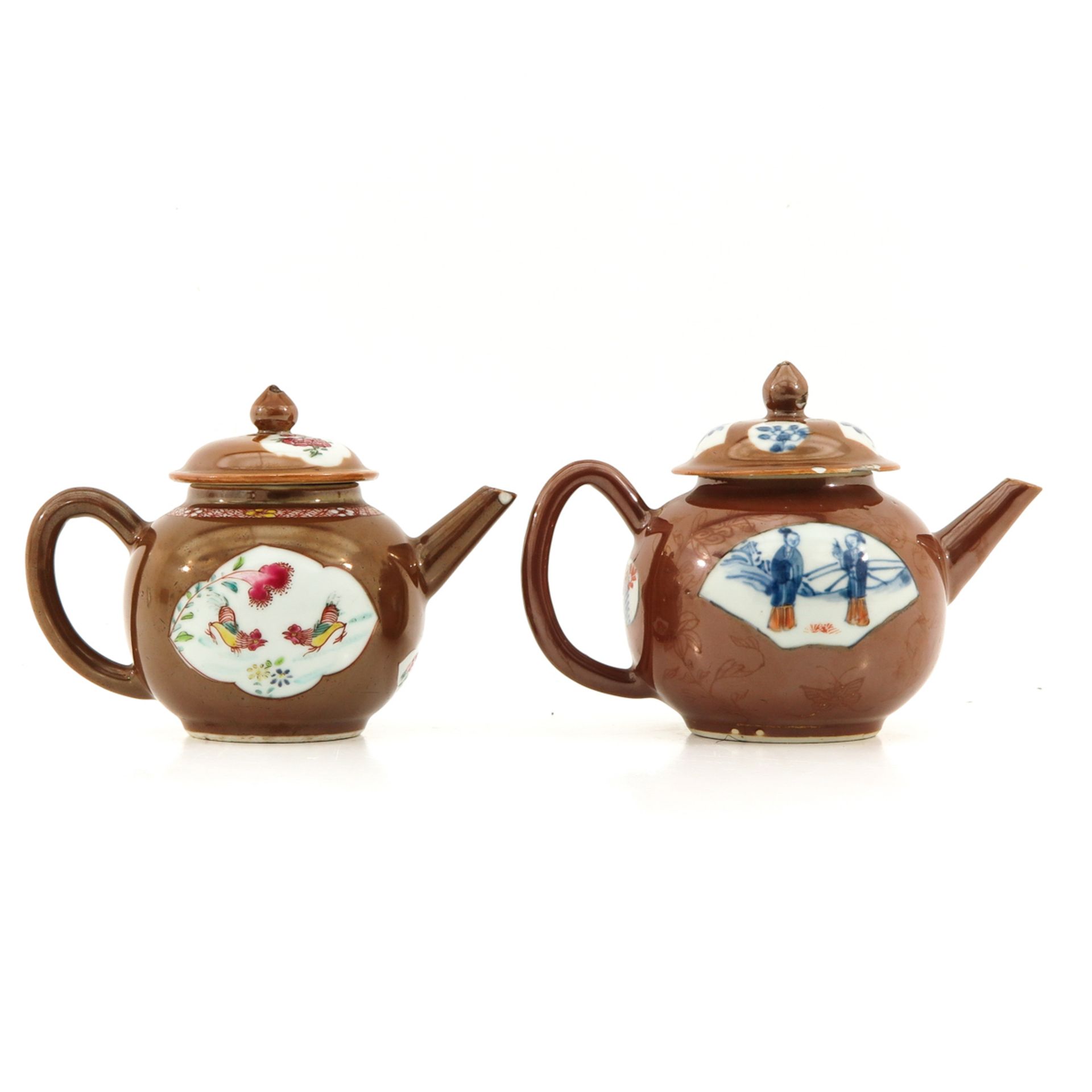 A Lot of 2 Batavianware Teapots - Bild 3 aus 9