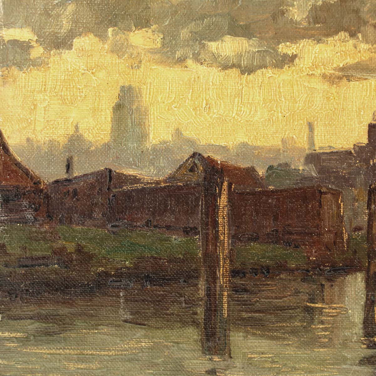 An Oil on Canvas Depicting Harbor View - Image 4 of 5