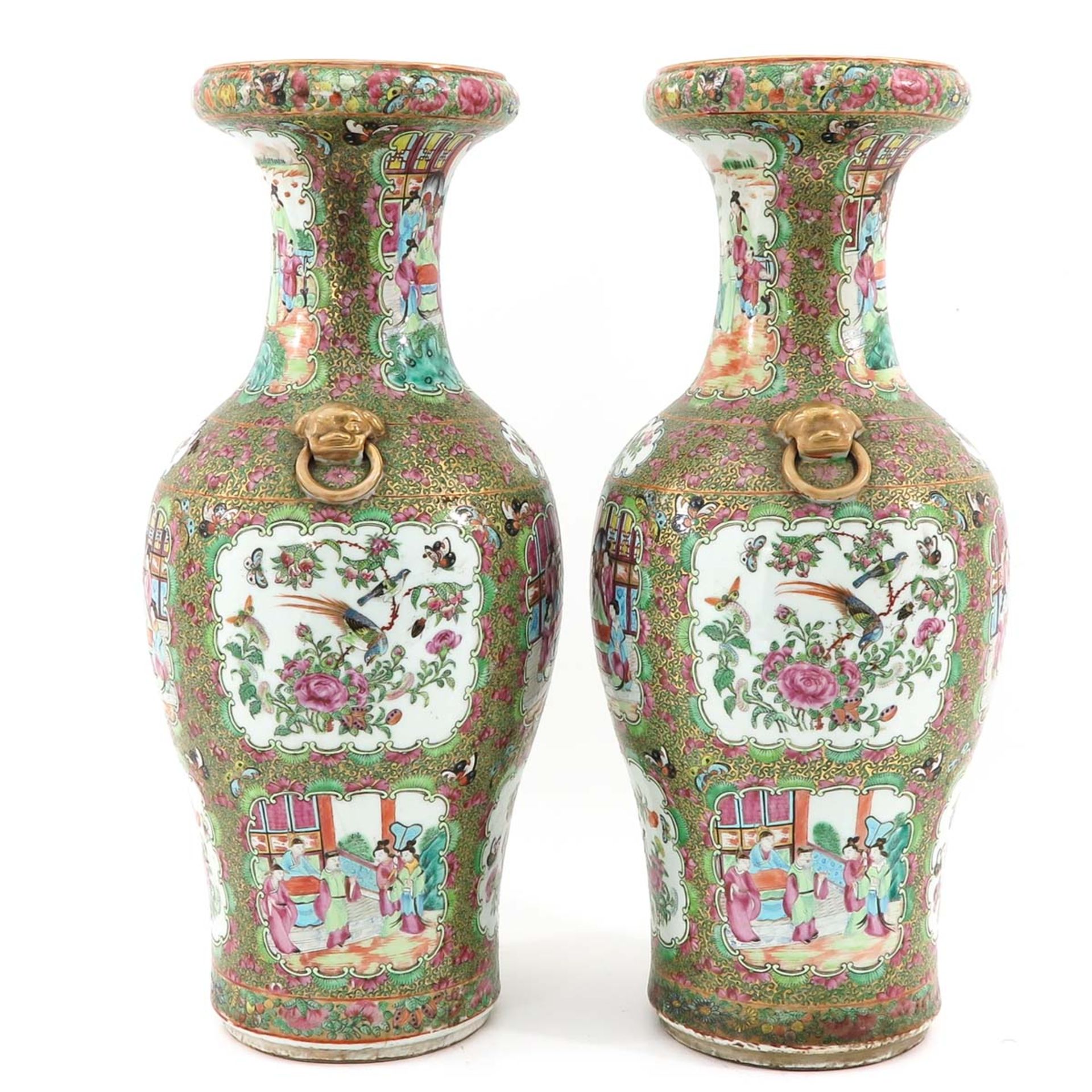 A Pair of Cantonese Vases - Image 2 of 9