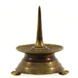 A 16th Century Bronze Pin Candlestick