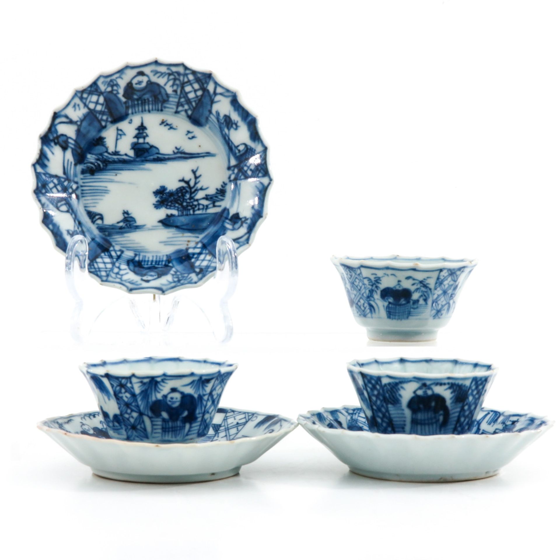 A Set of 3 Cups and Saucers