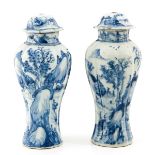 A Pair of Garniture Vases