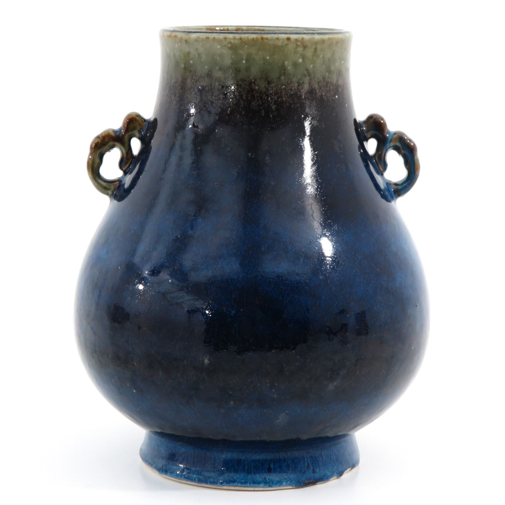 A Blue Glaze Hu Vase