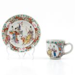 A Famille Rose Cup and Saucer