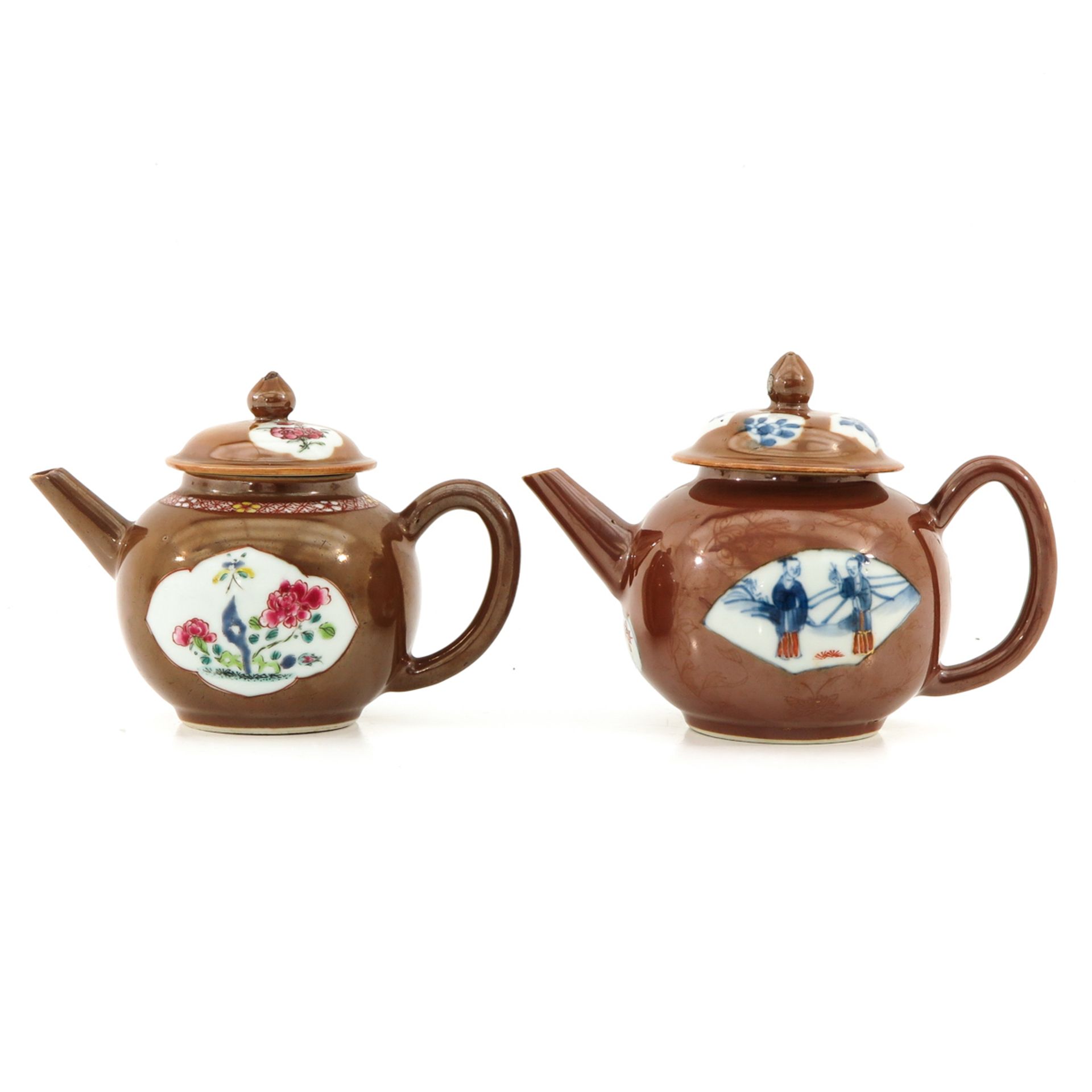 A Lot of 2 Batavianware Teapots