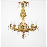 An 18 branch Napoleon III style chandelier