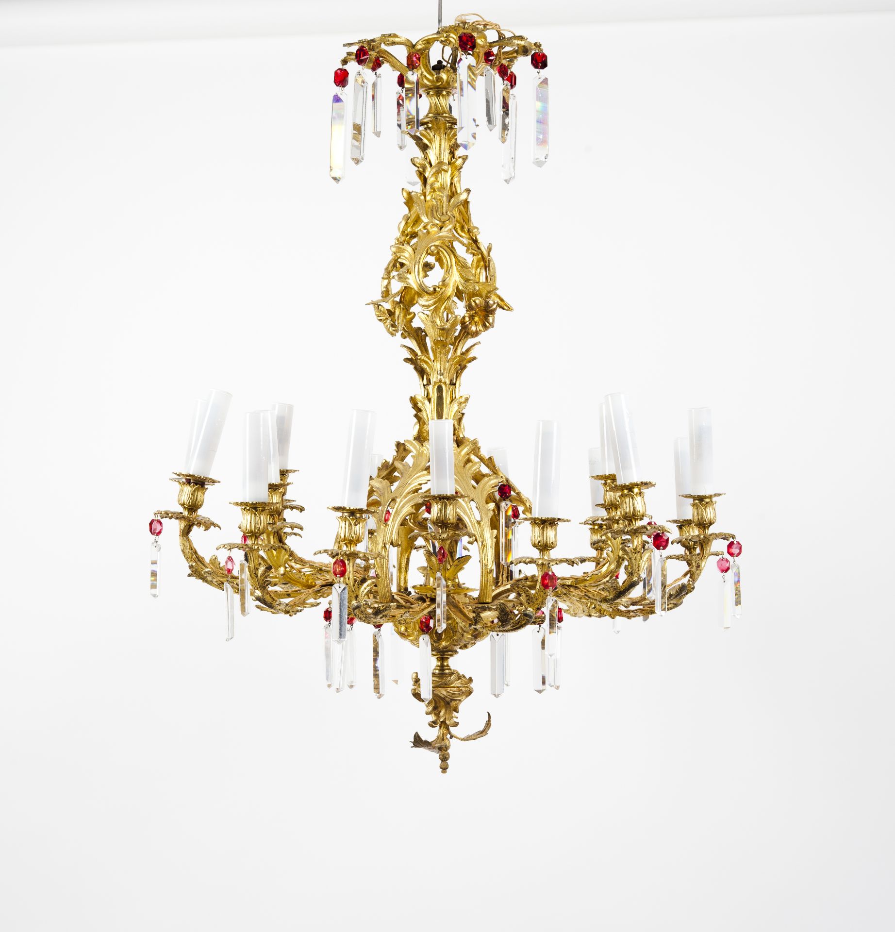 An 18 branch Napoleon III style chandelier