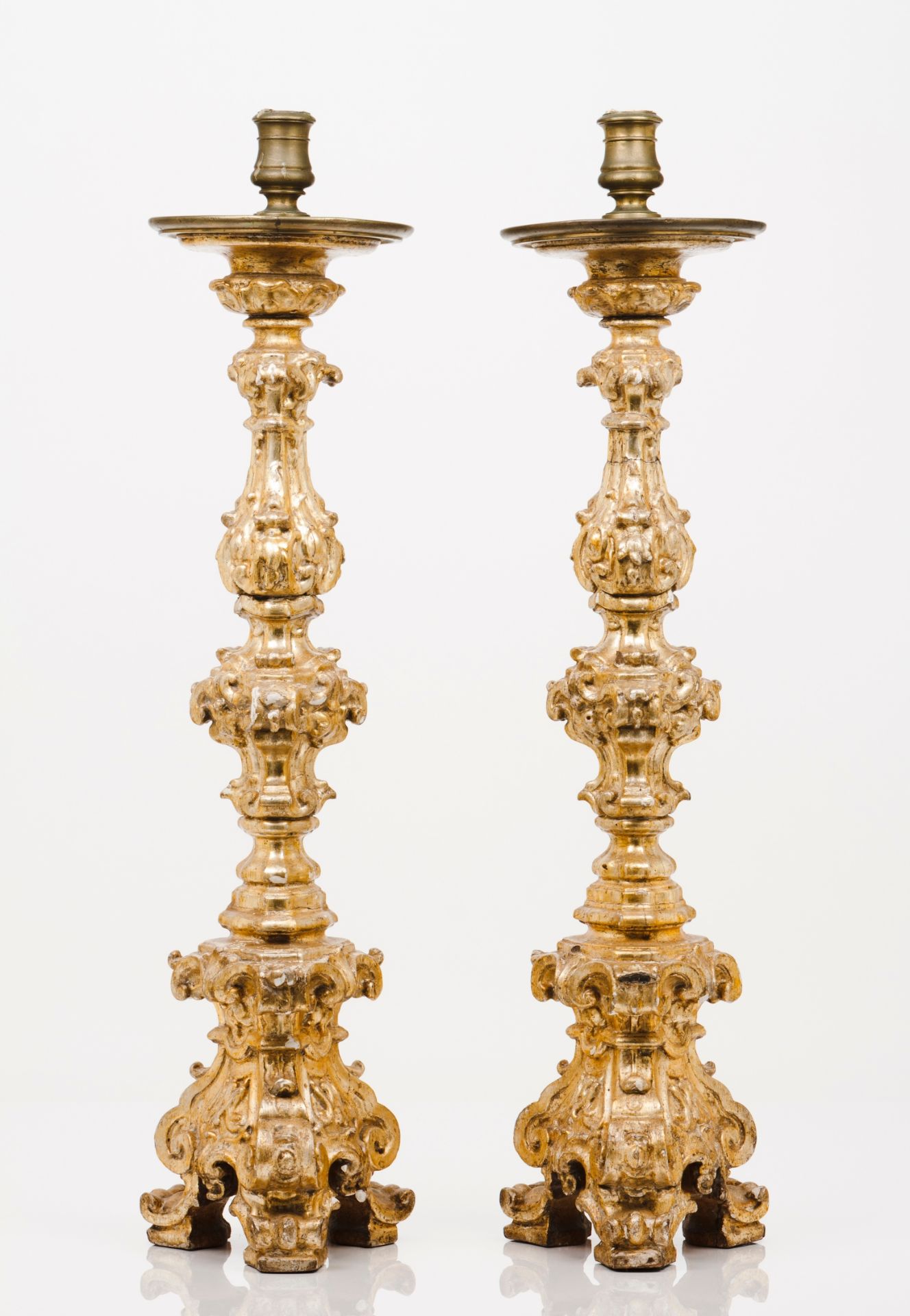 A pair of D.José large candle-holders