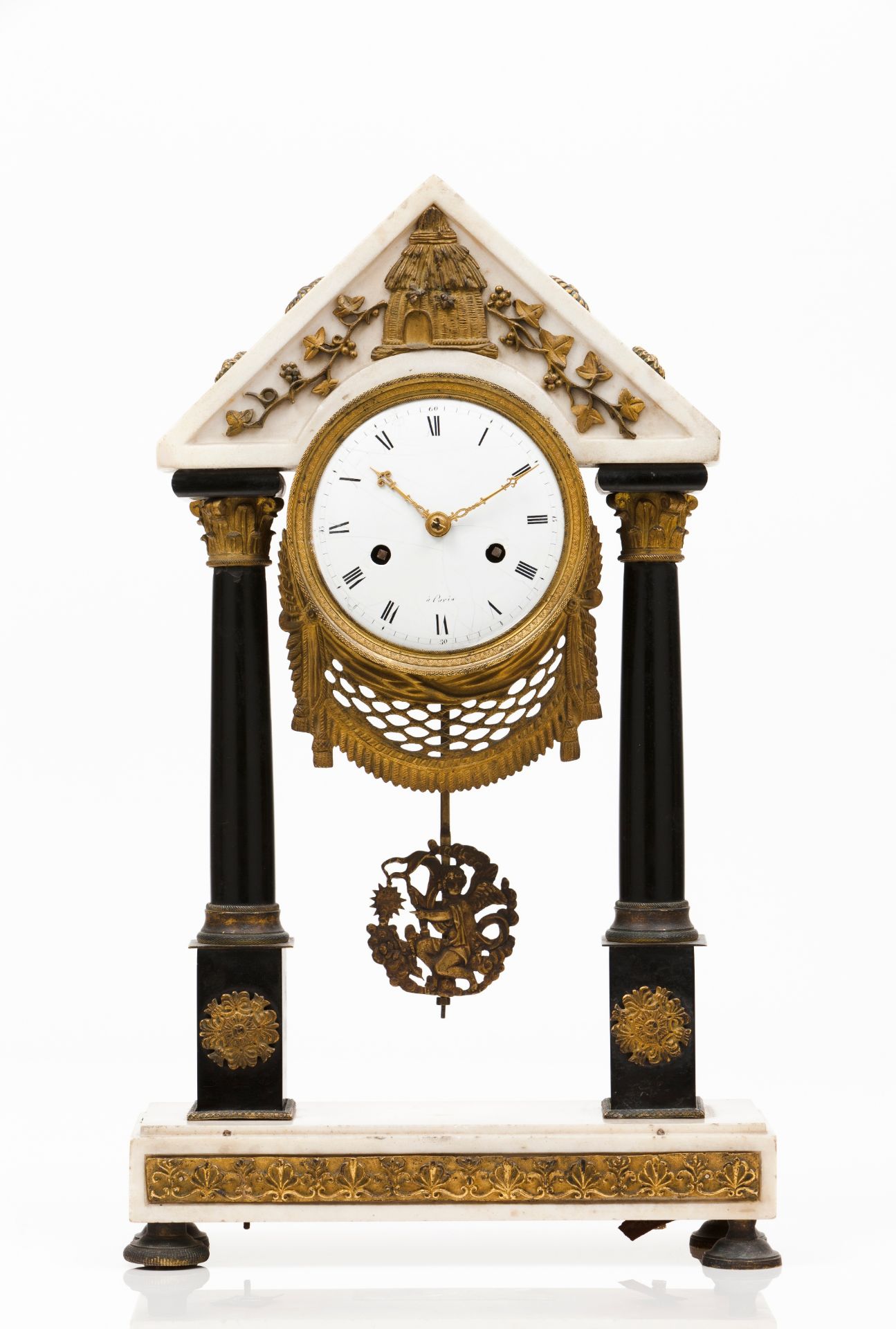 A Louis XVI table clock