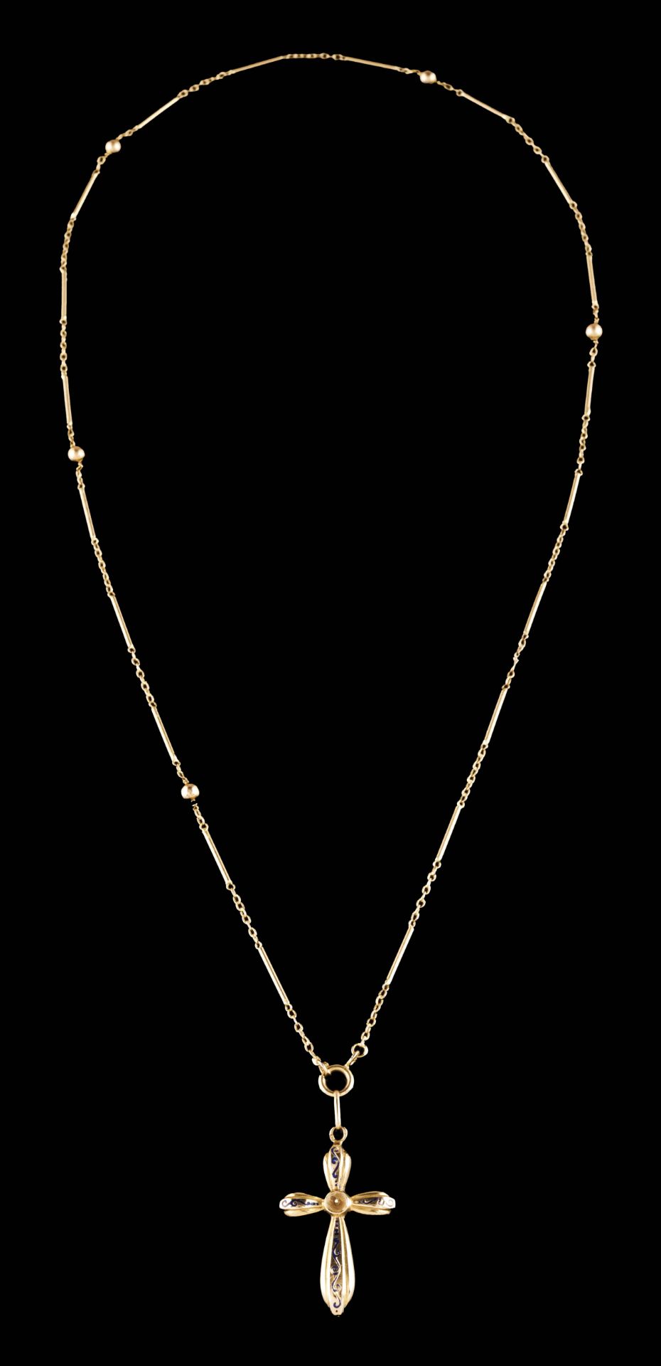 A chain with cross pendant