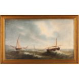 Portuguese school, 19th centuryA Marine painting Oil on canvas38x63 cm