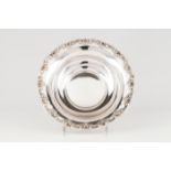 A fruit bowlPortuguese silver Circular shaped of plain centre and raised winglet and shell decor