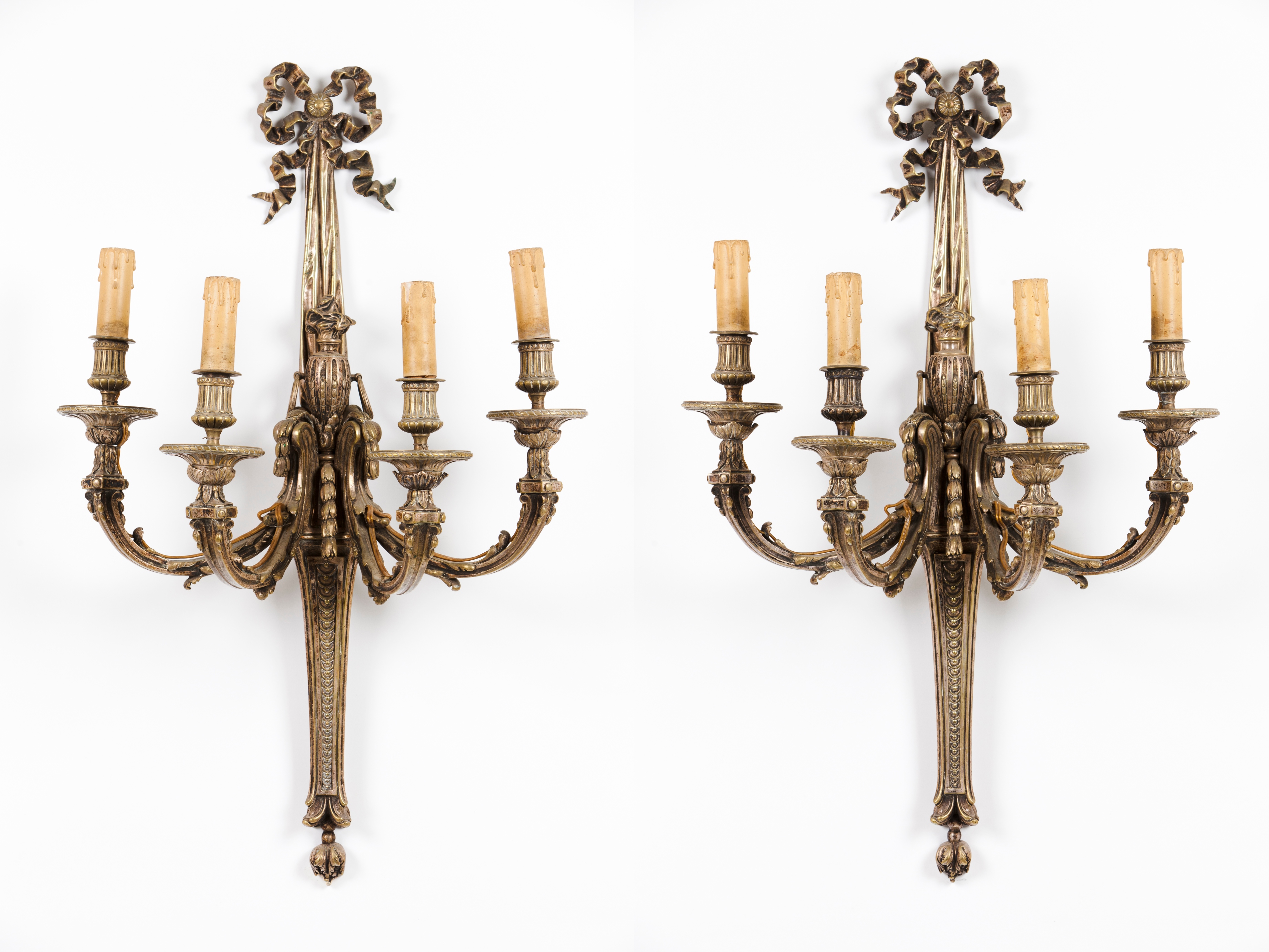 A set of four Louis XV style wall sconces