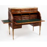 A Louis XVI style roll top desk