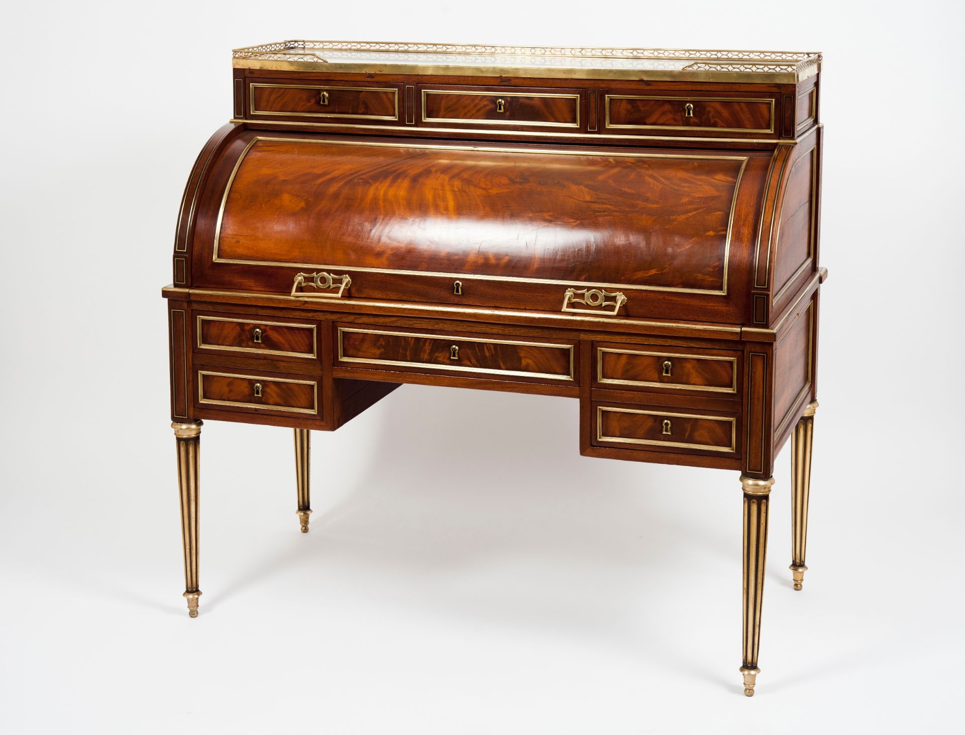 A Louis XVI style roll top desk - Image 2 of 2