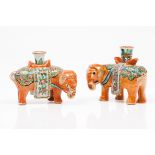 A pair of elephant candle stands