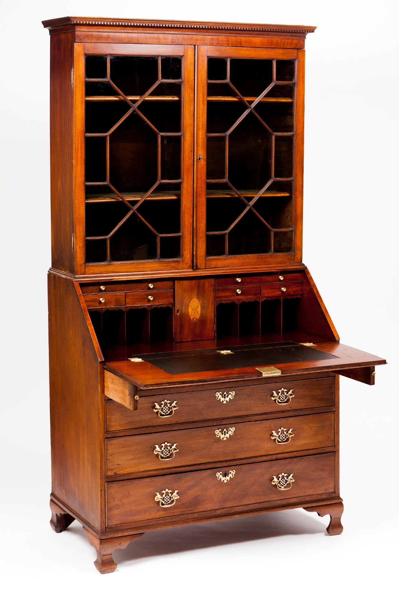 A George III bureau bookcase - Image 2 of 2