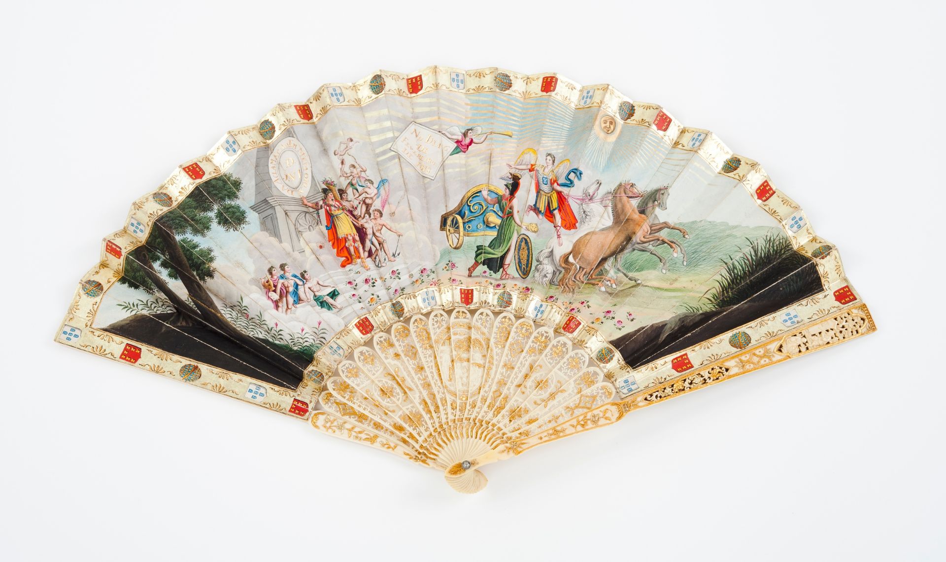 A handheld fan commemorative of King João VI acclamation