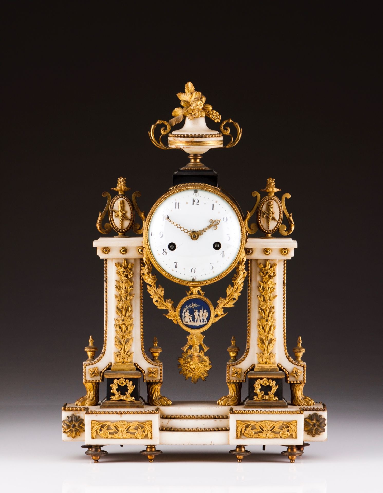 A Louis XVI table clock