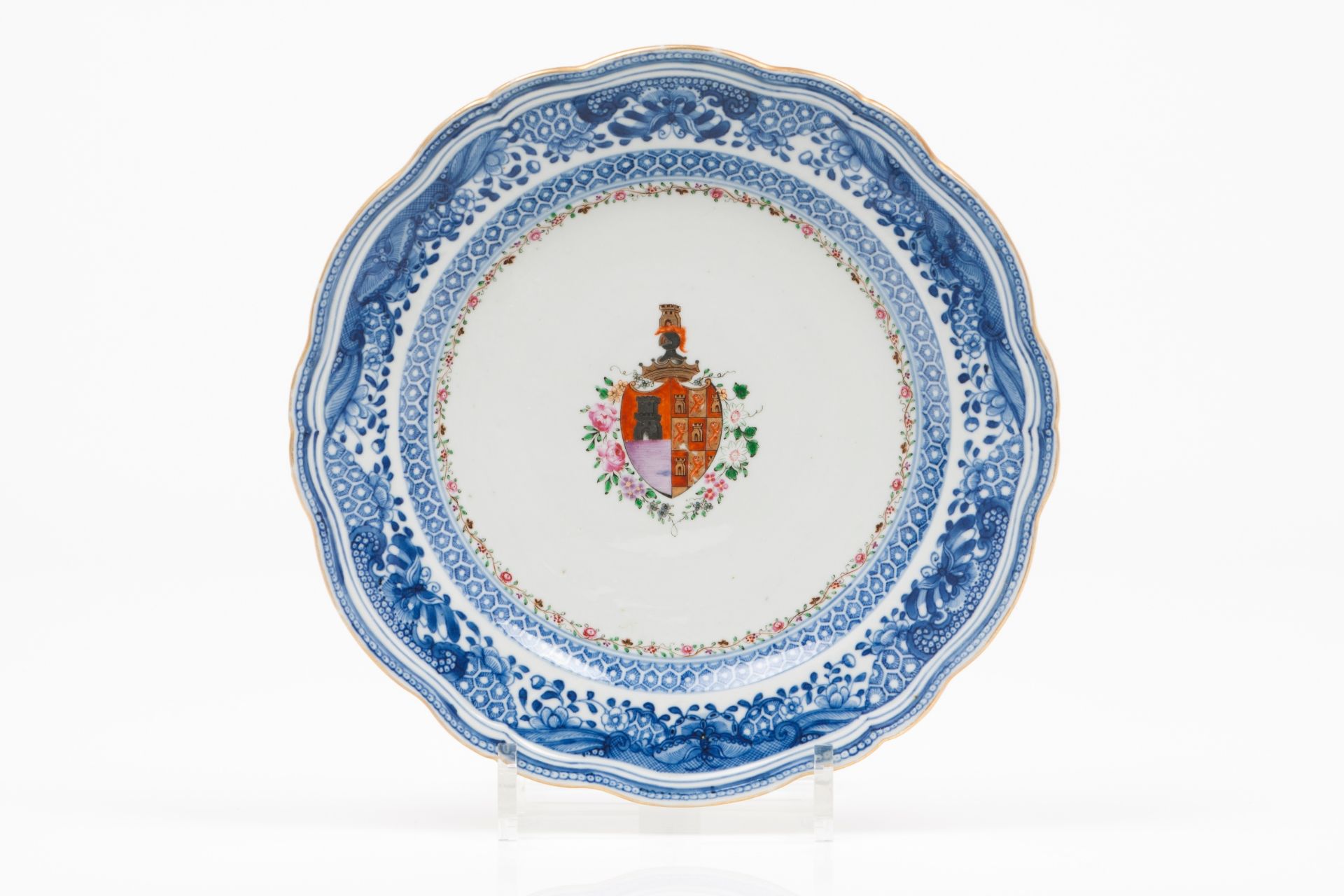 A scalloped plate