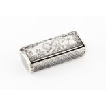 A snuff boxAustro-Hungarian silver, 19th century Rectangular shaped of guilloche decoration and