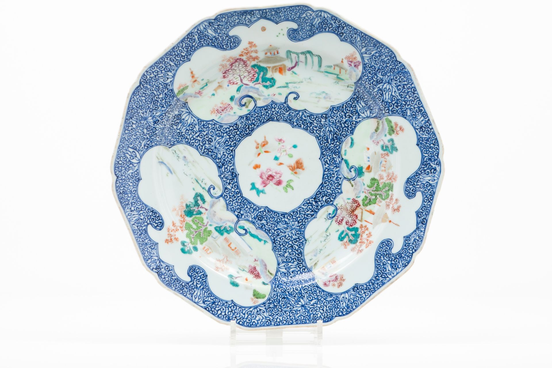 A scalloped plate