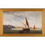 Portuguese school, 19th centuryA Marine painting Oil on canvas37x63 cm