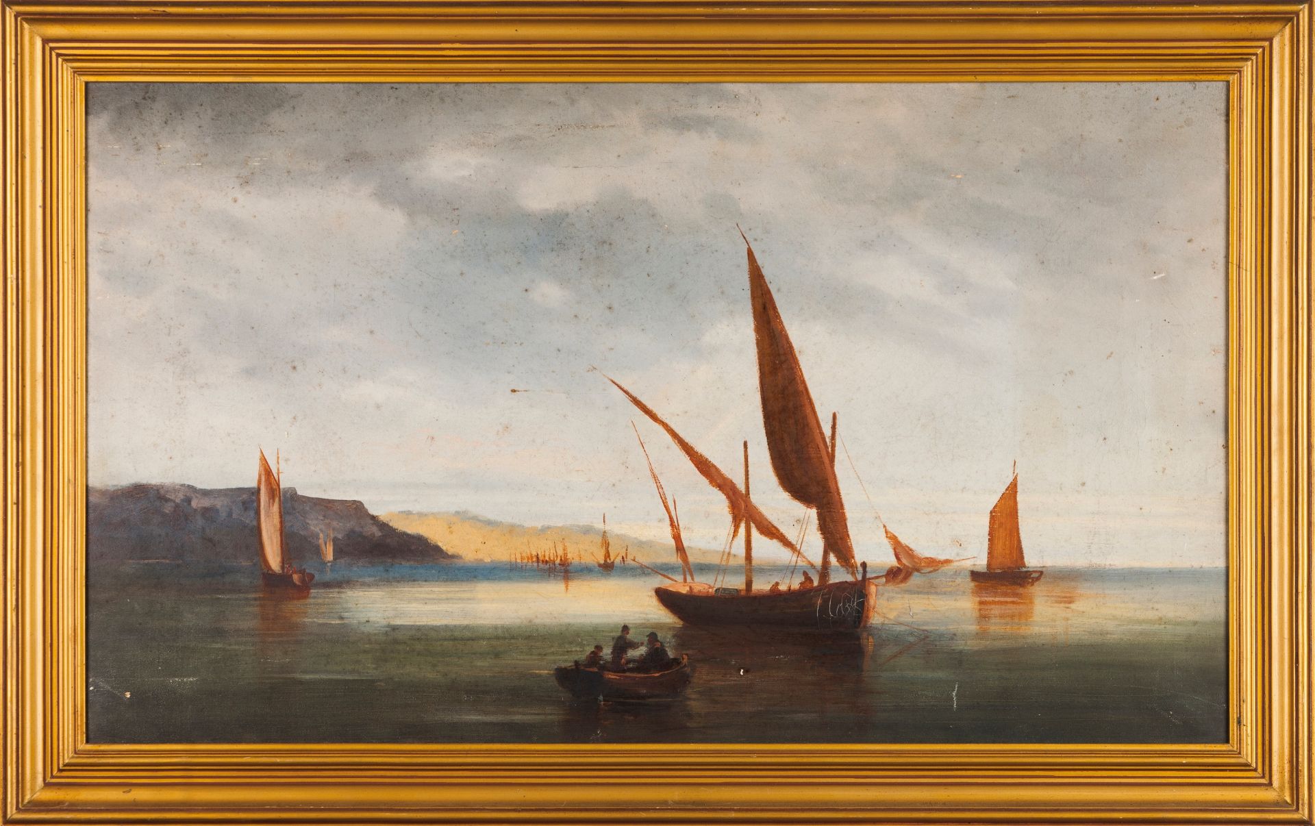 Portuguese school, 19th centuryA Marine painting Oil on canvas37x63 cm