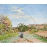 Ezequiel Pereira (1868-1943)"Cruz Quebrada"Oil on panel Signed and dated 9132,5x40 cm<br