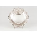 A fruit bowlPortuguese silver Plain centre of scalloped lip with wiglet, shell and acanthus leav
