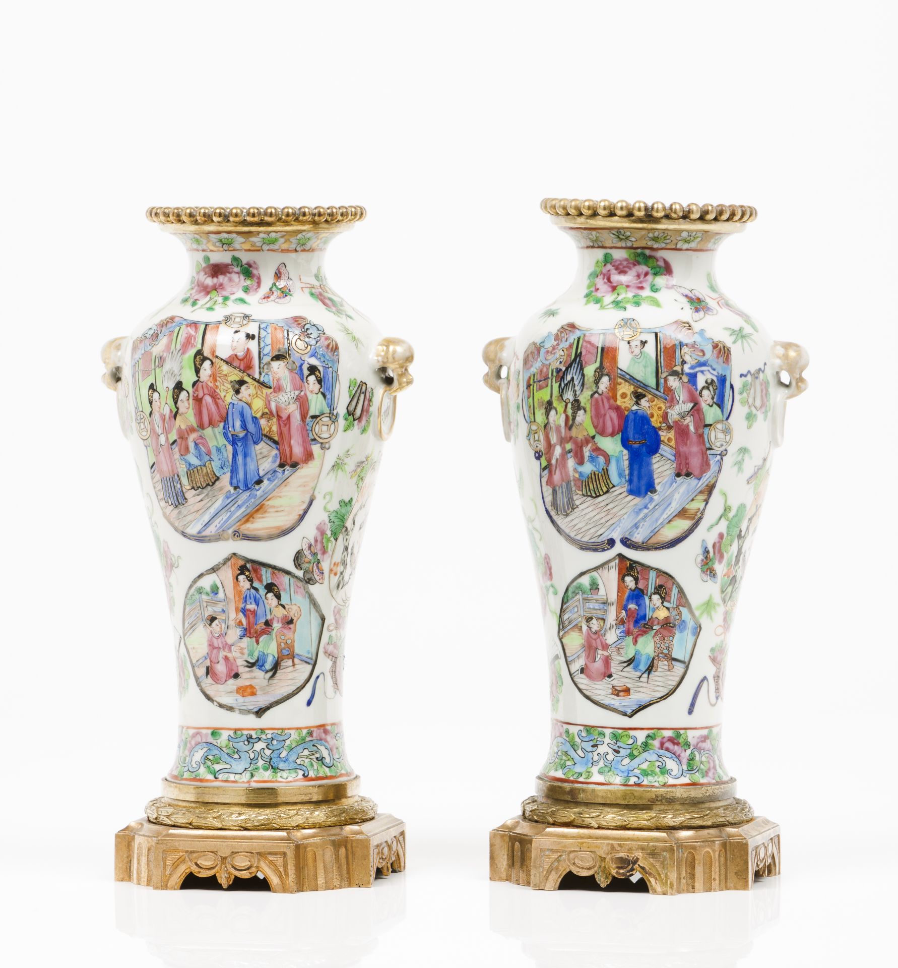 A pair of vases