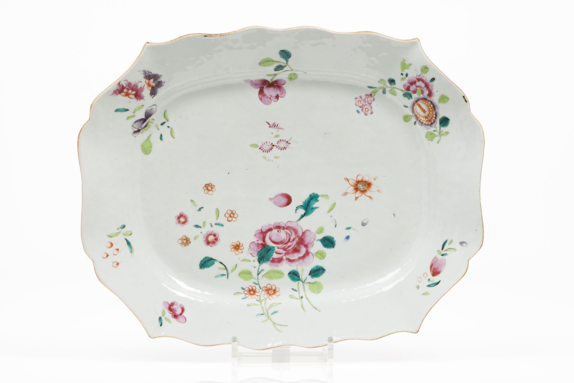 A scalloped tray