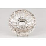 A footed fruit bowlPortuguese silver Circular shaped of low relief and chiselled decoration with