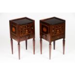 A pair of D.Maria style bedside cabinets