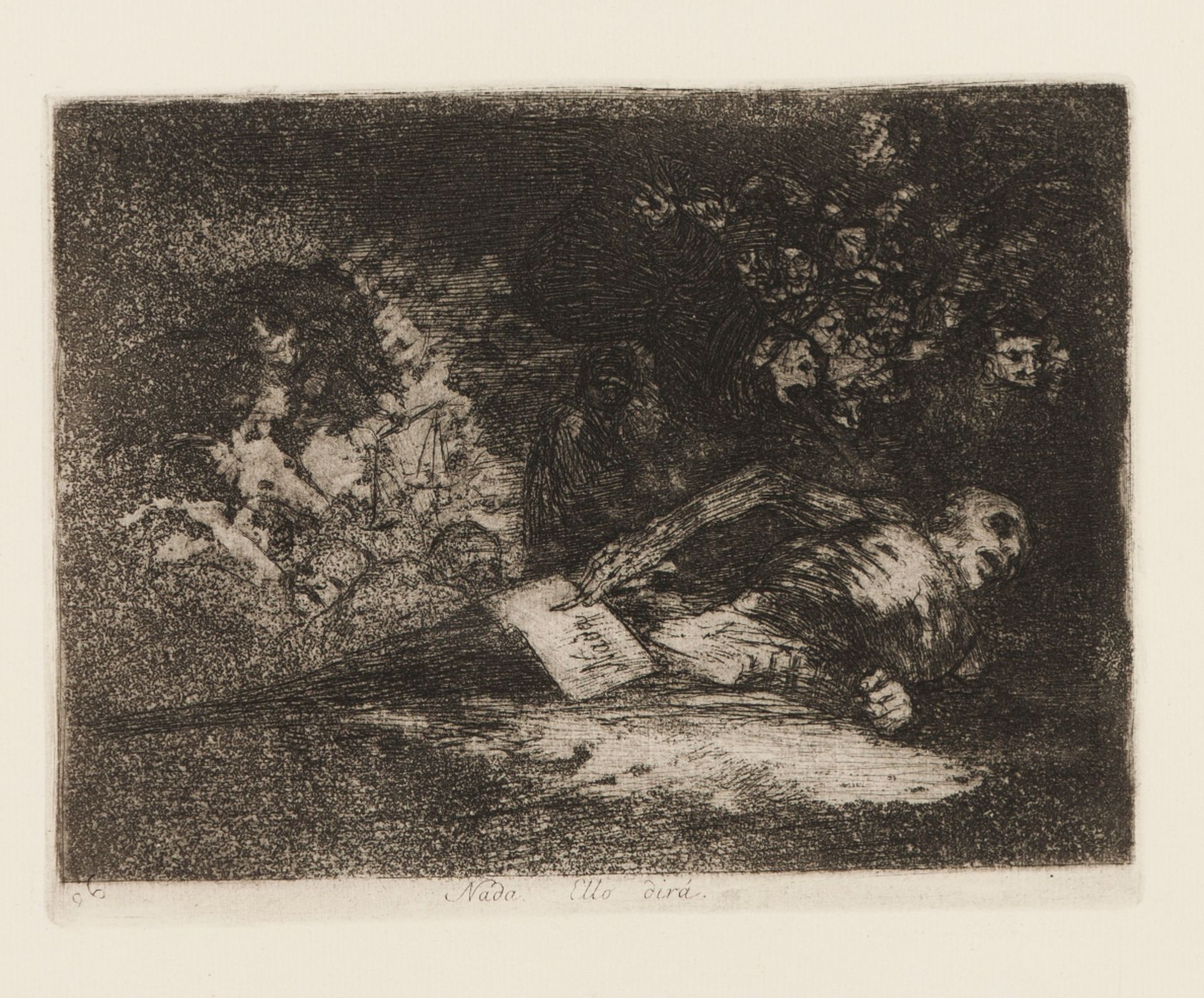 Francisco de Goya (1746-1828)"Nada ello dirá"Black ink print on paper 18th /19th centuryOne