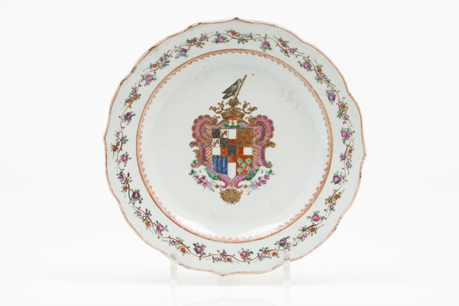 A scalloped plate