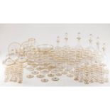 A Baccarat crystal glass setCrystal Baccarat 134 pieces: 22 red wine glasses, 21 white glass gla