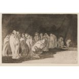 Francisco de Goya (1746-1828)"Los ensacados"Black ink print on paper 19th century, ca. 1815W