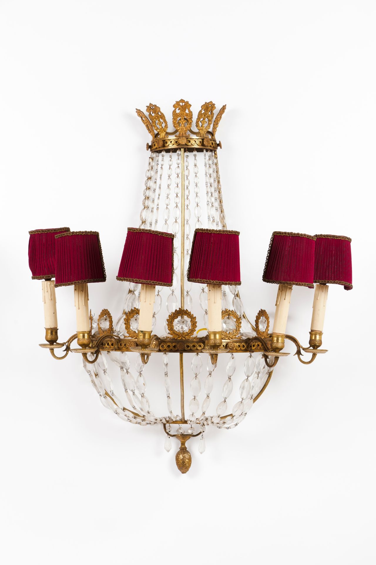 A pair of Empire style wall sconces