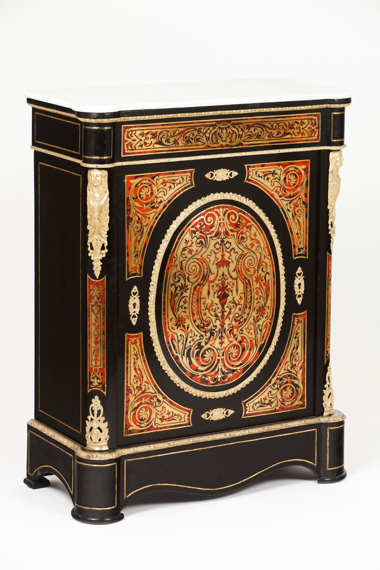 A Boulle style Napoleon III low cupboard