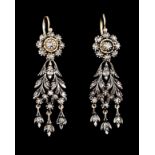 A pair of drop earrings