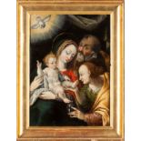 European school, 16th / 17th centuryThe Holy Family with Saint Anne Oil on board36,5x27 cm
