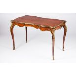 A bureau-platRosewood veneer Rosewood, jacaranda and other timbers marquetry decoration Foliage