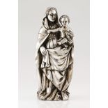 The Virgin and ChildPlated bronze France, 19th century (minor losses and faults)Height: 38 cm