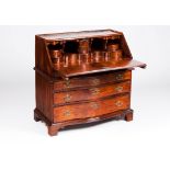 A small D.Maria bureauCherrywood Inner drawers, pigeonholes and central niche with door and