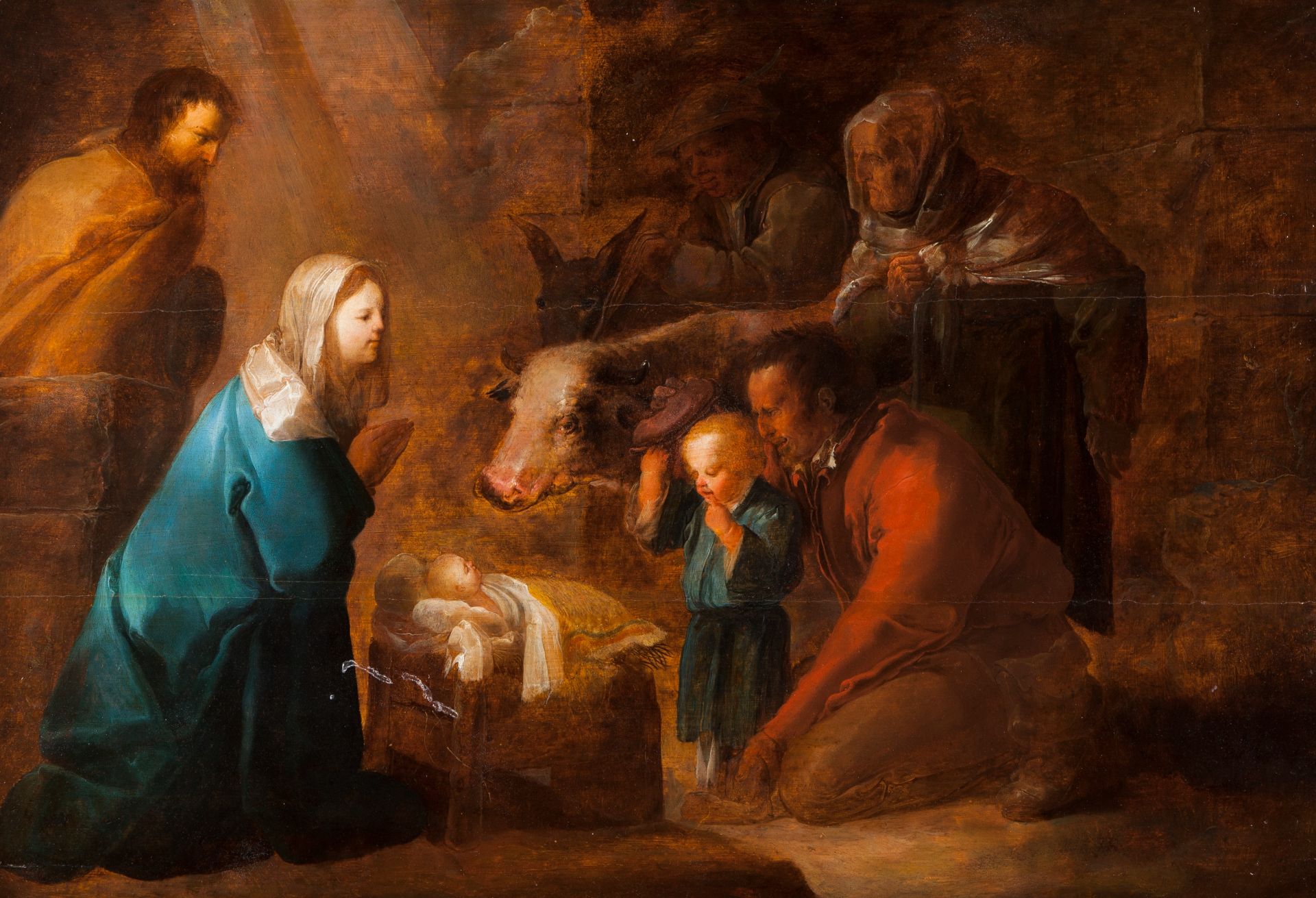 Circle of Jan Van der VenneFlemish school, 17th century The Adoration of the Shepherds Oil on