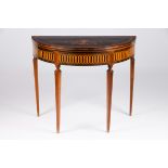 A D.Maria games tableSolid and veneered rosewood and other timbers Marquetry decoration Portugal,