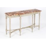 A Louis XV style console tablePainted wood Carved decoration Breccia top 20th century (losses and